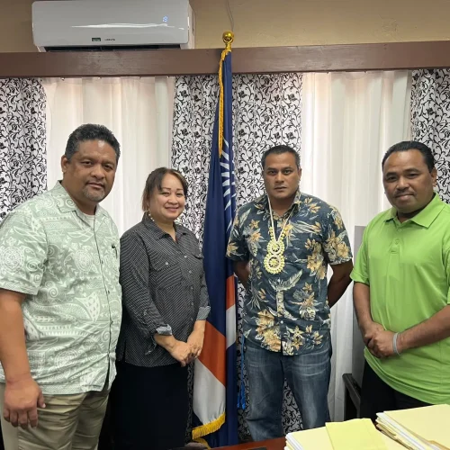 On Thursday, September 7th, 2023 the Ministry of Finance’s Minister, Casten N. Nemra and Deputy Secretary Ywao Elanzo Jr. met with former Tobolar Manager, Mr. Eugene Wase who will be departing to International Monetary Fund (IMF) Headquarters in Washington, D.C to take on his new role as an Advisor to the Executive Director. The Ministry of Finance expressed their gratitude to Mr. Eugene Wase for accepting the Government’s nomination and congratulates him on his new role as an Advisor.